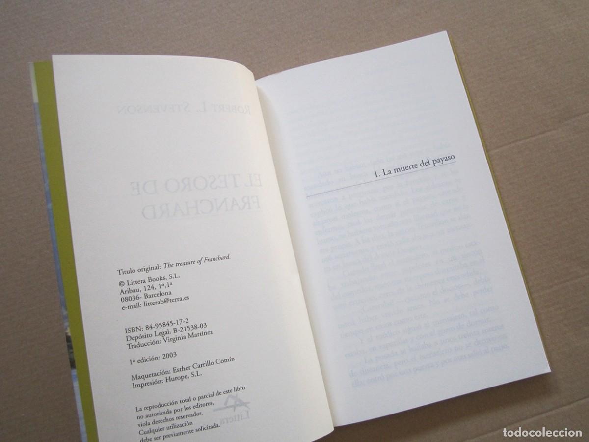 Libros de segunda mano: ROBERT LOUIS STEVENSON-EL TESORO DE FRANCHARD-LITTERA 2003 - Foto 4