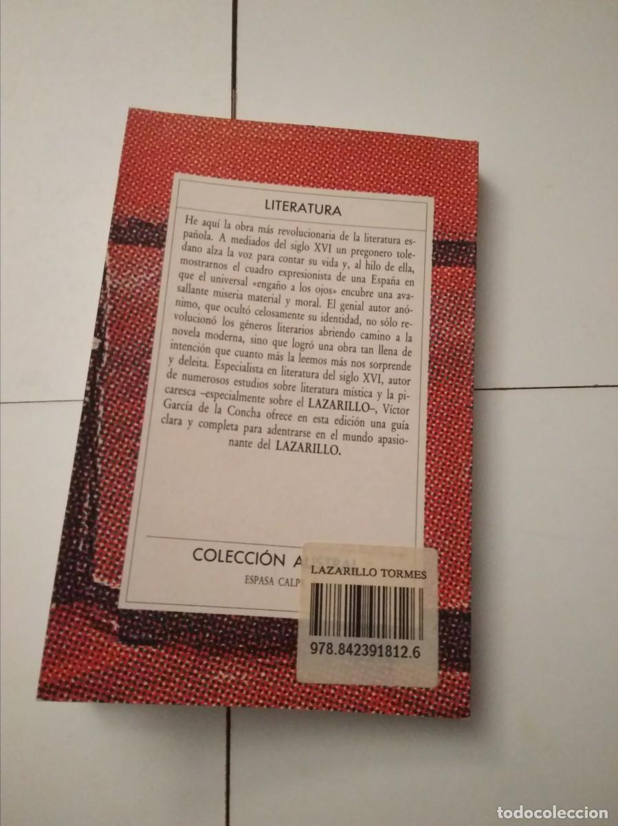 Libros de segunda mano: Libro Lazarillo de Tormes 1989 Austral Espasa Calpe - Foto 2