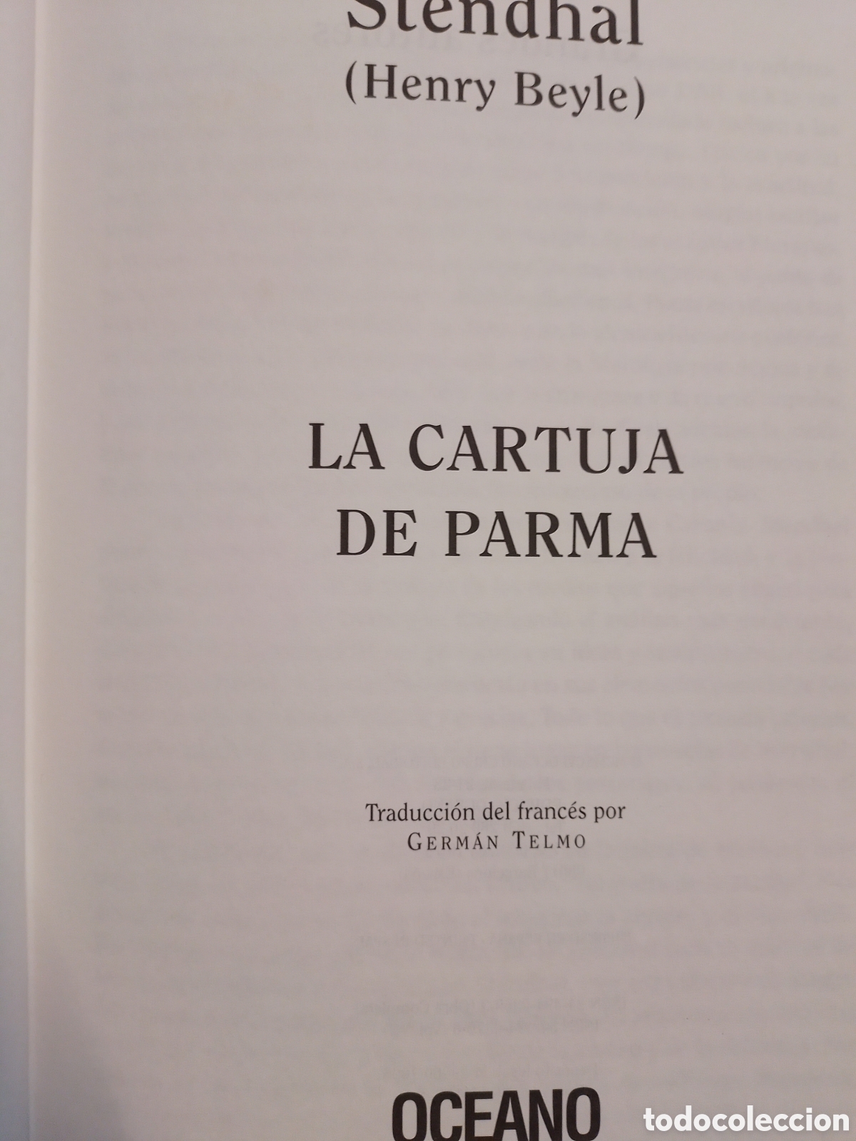 Libros de segunda mano: LA CARTUJA DE PARMA, STENDHAL, OCEANO, 1994 - Foto 2