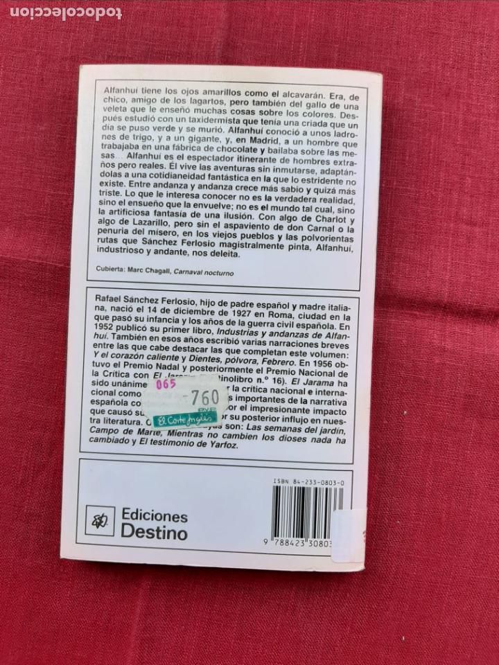 Libros de segunda mano: Alfanhu&iacute; - S&aacute;nchez Ferlosio, Rafael - Foto 2