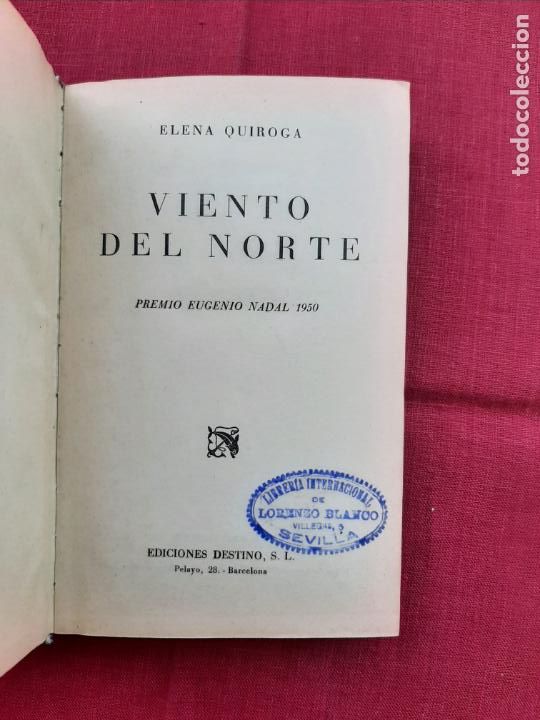 Libros de segunda mano: Viento del norte - Quiroga, Elena - Foto 1