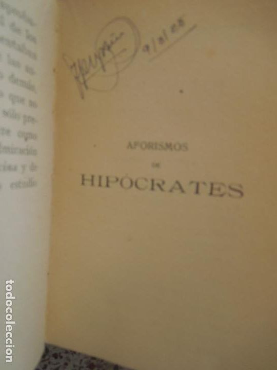Libros de segunda mano: AFORISMOS DE HIP&Oacute;CRATES - EDITORIAL PUBUL 1923. - Foto 6