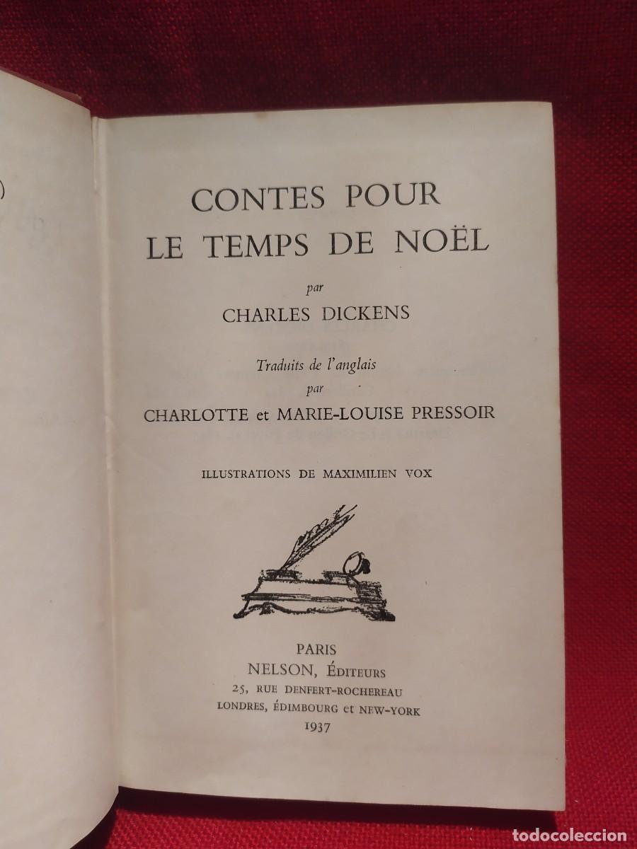 Libros de segunda mano: 1937. Contes pour le temps de Noel. Charles Dickens. - Foto 1
