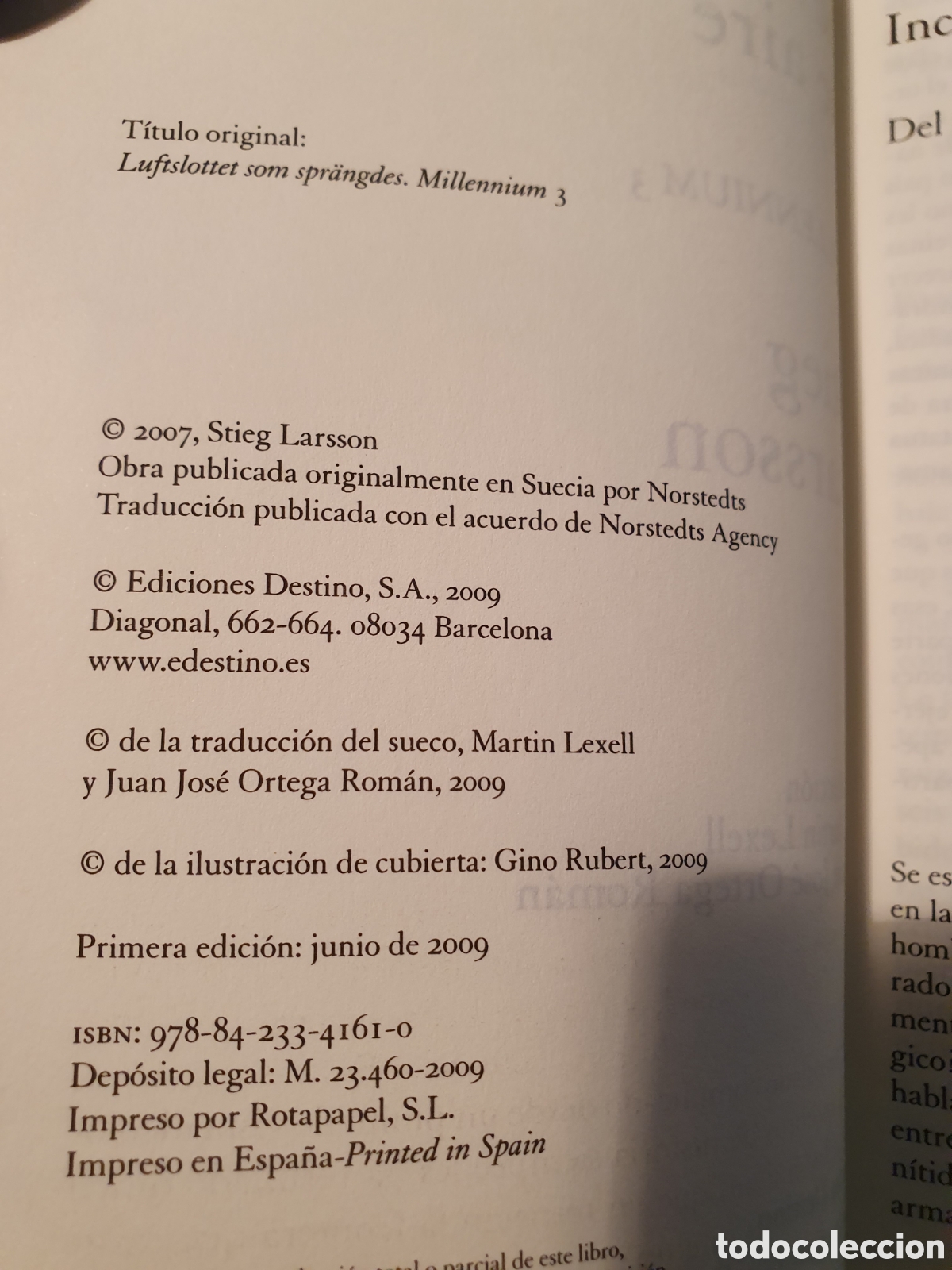 Libros de segunda mano: TRIOLOGIA DE MILLENIUM. STIEG LARSSON. DESTINO. TAPA BLANDA. - Foto 4