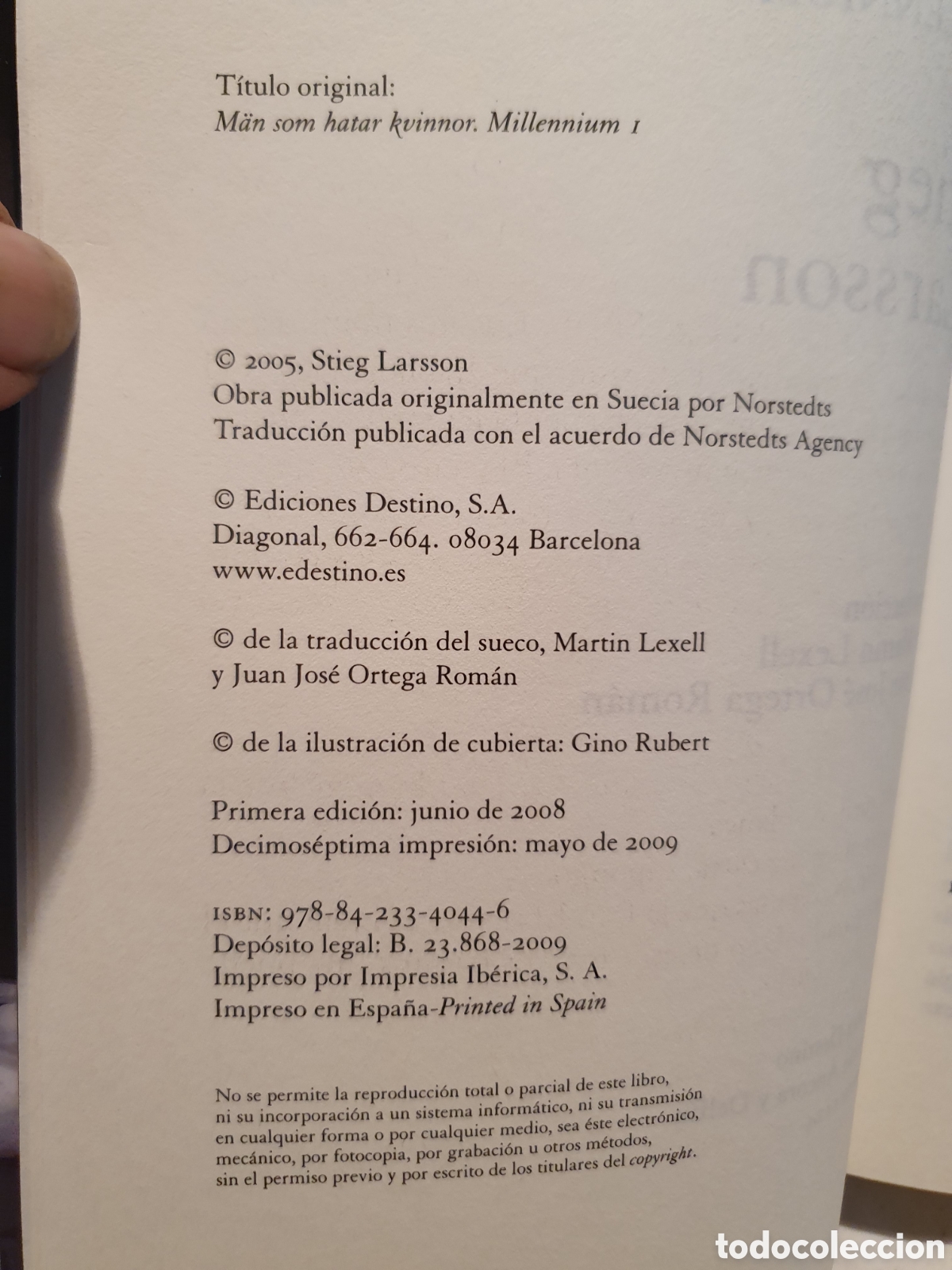Libros de segunda mano: TRIOLOGIA DE MILLENIUM. STIEG LARSSON. DESTINO. TAPA BLANDA. - Foto 5