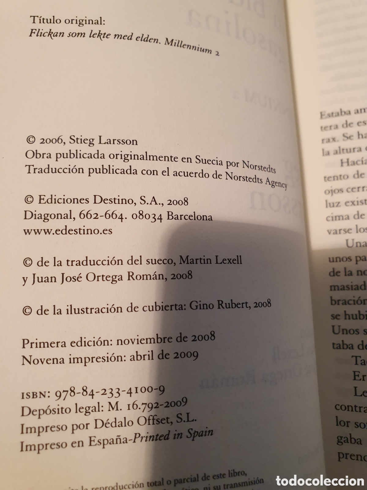 Libros de segunda mano: TRIOLOGIA DE MILLENIUM. STIEG LARSSON. DESTINO. TAPA BLANDA. - Foto 3