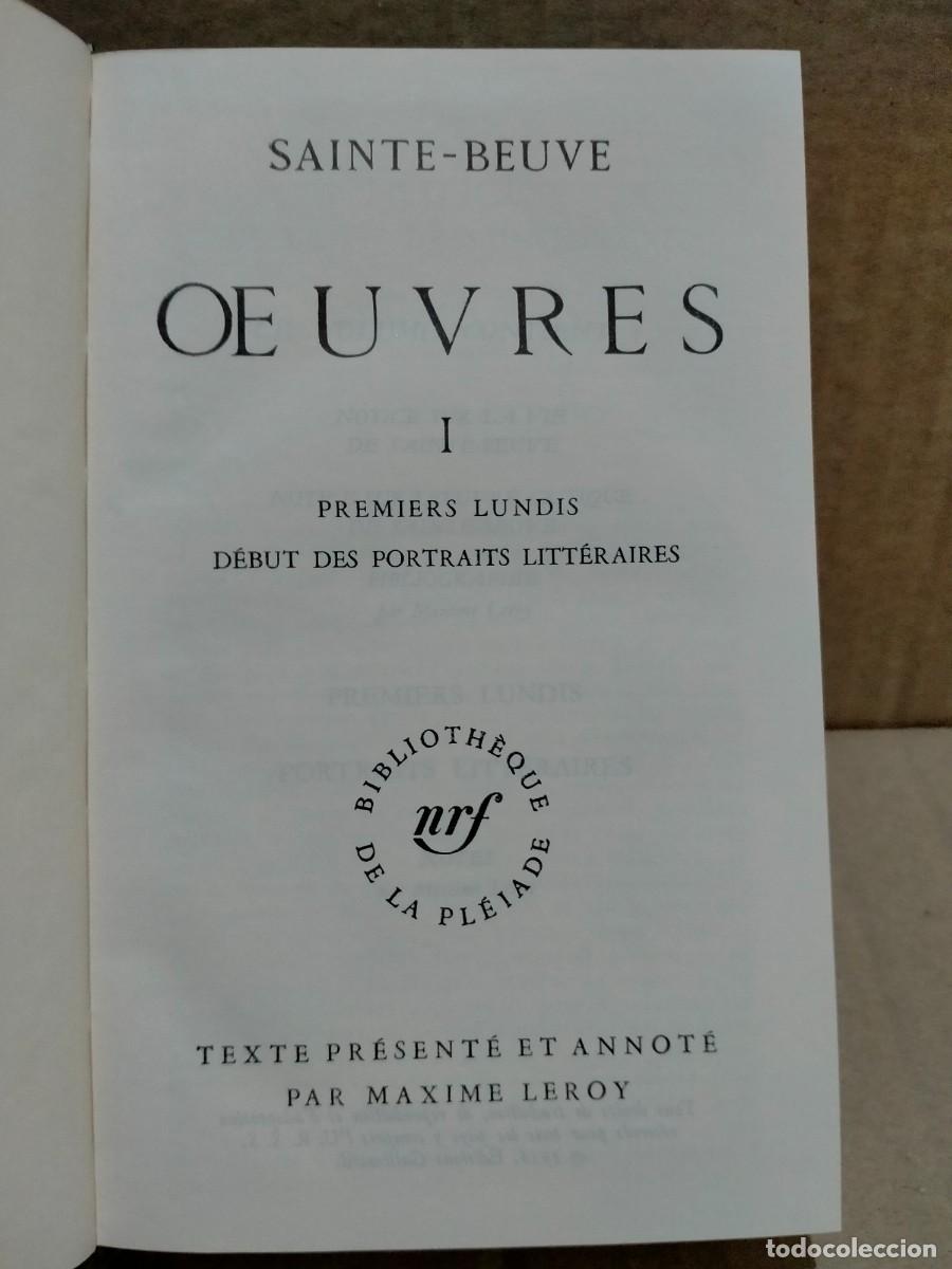 Libros de segunda mano: SAINTE-BEUVE. OEUVRES (TOMO I). GALLIMARD - Foto 2