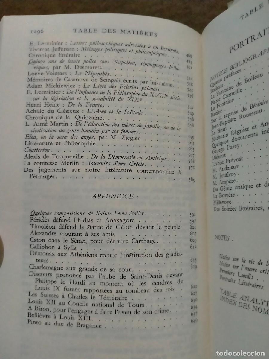 Libros de segunda mano: SAINTE-BEUVE. OEUVRES (TOMO I). GALLIMARD - Foto 6