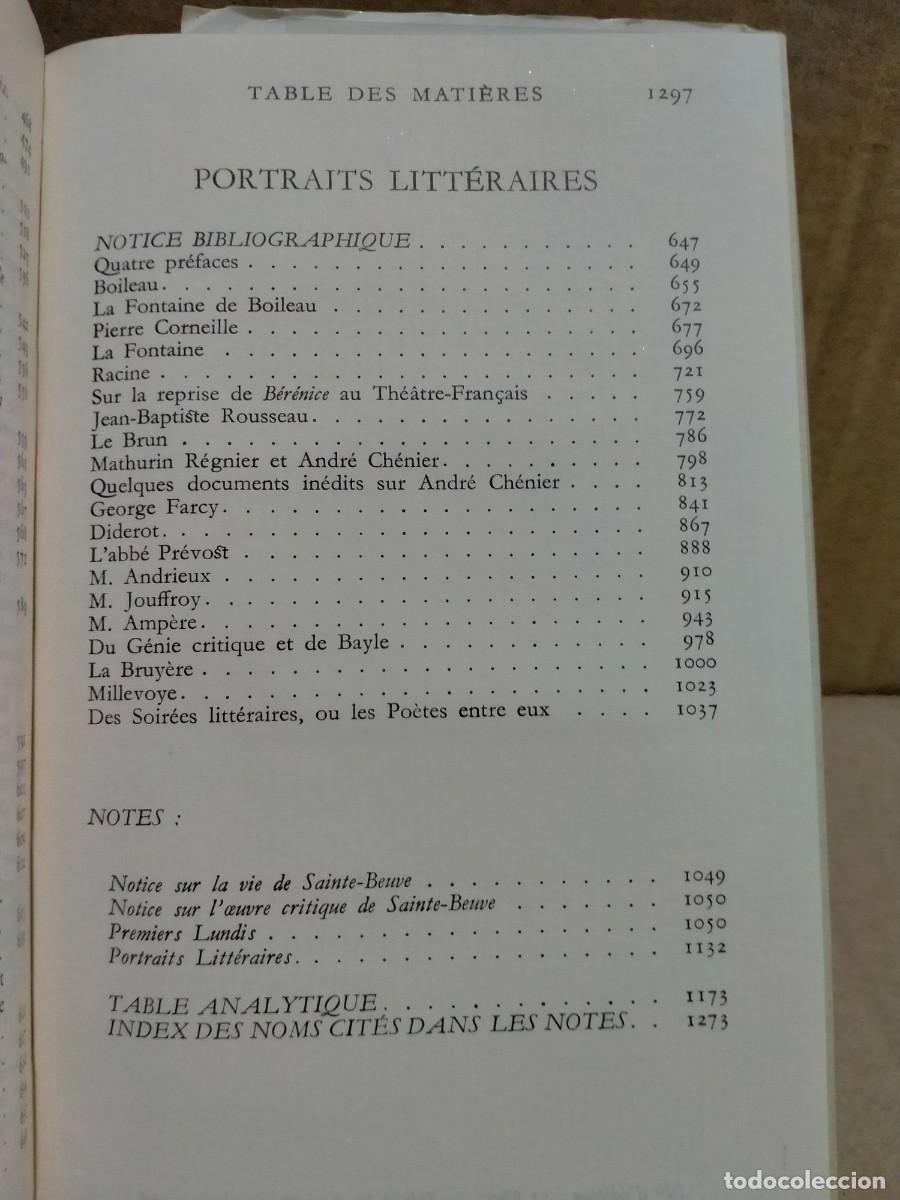 Libros de segunda mano: SAINTE-BEUVE. OEUVRES (TOMO I). GALLIMARD - Foto 7