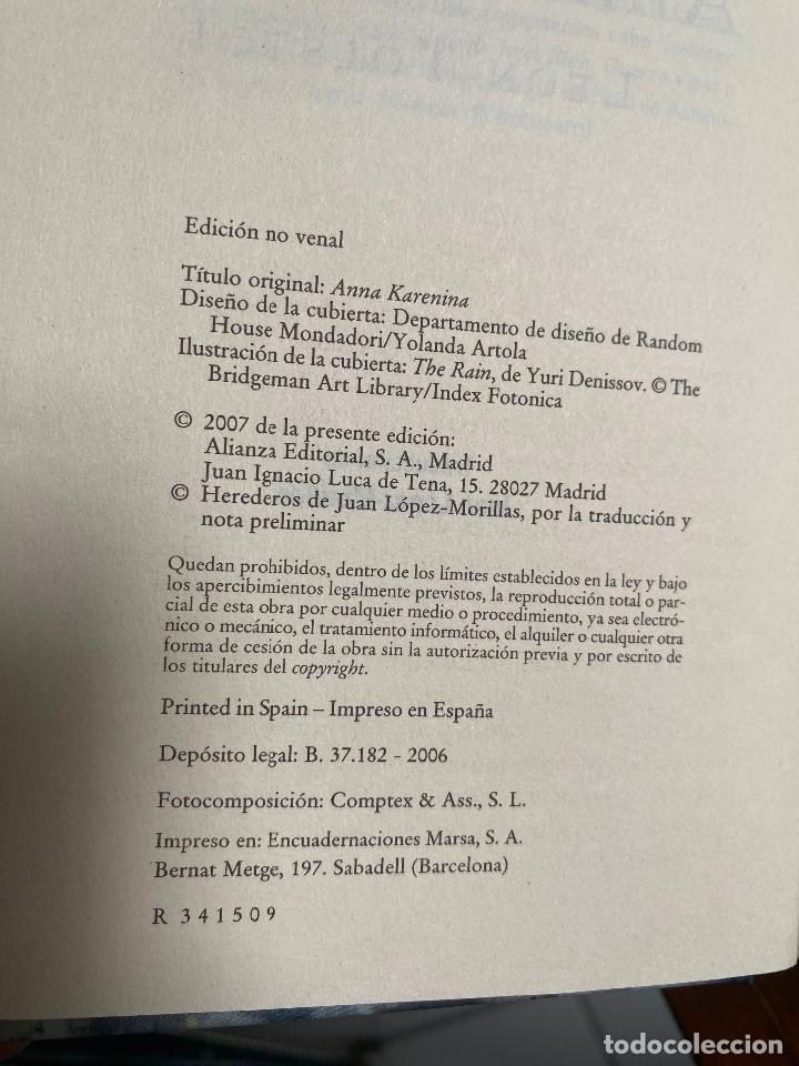 Libros de segunda mano: ANNA KARENINA . LE&Oacute;N TOLSTOI - Foto 2