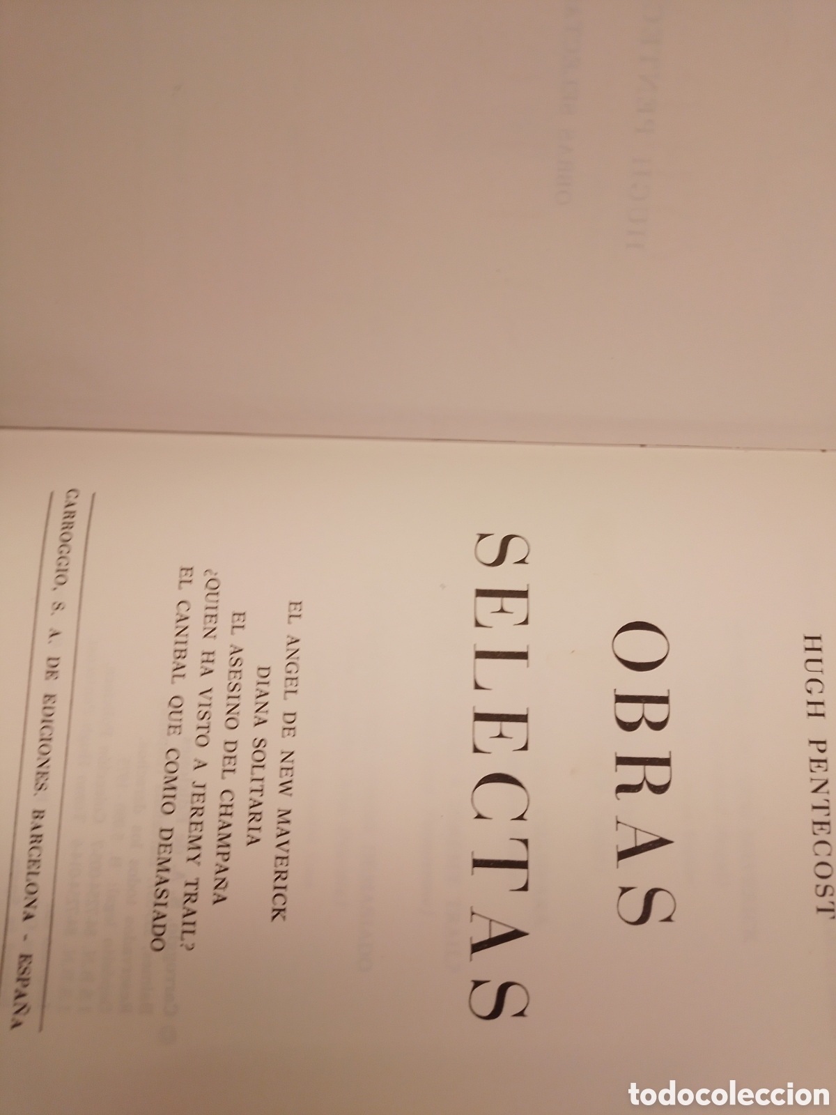Libros de segunda mano: HUGH PENTECOST, OBRAS SELECTAS, CARROGGIO, 1975 - Foto 2