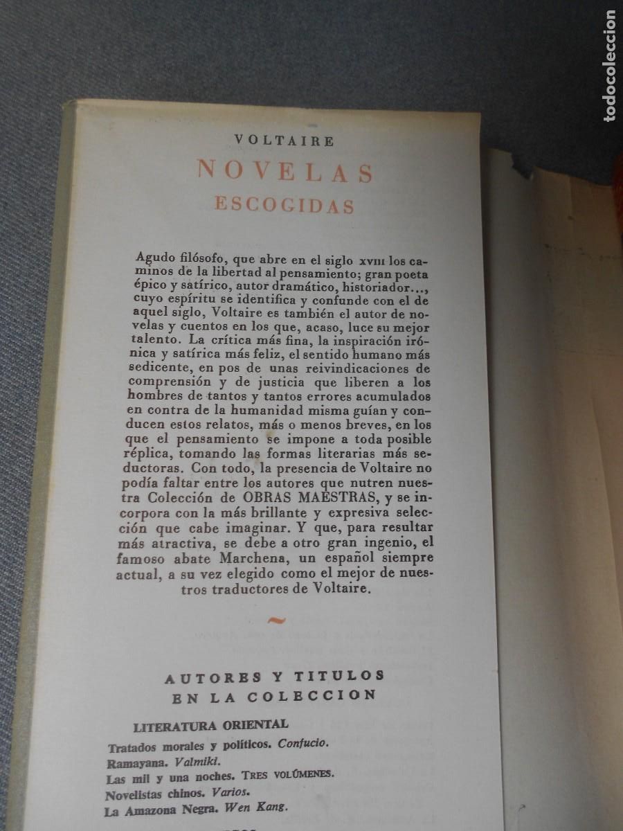 Libros de segunda mano: NOVELAS ESCOGIDAS. VOLTAIRE - Foto 3