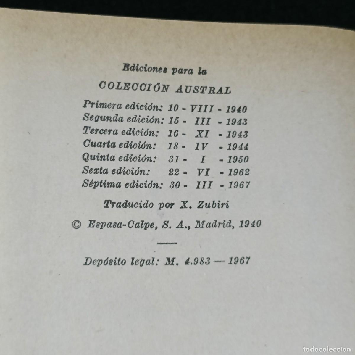 Libros de segunda mano: PENSAMIENTOS - PASCAL - COLECCION AUSTRAL - ESPASA-CALPE S.A. / 25.317 - Foto 5