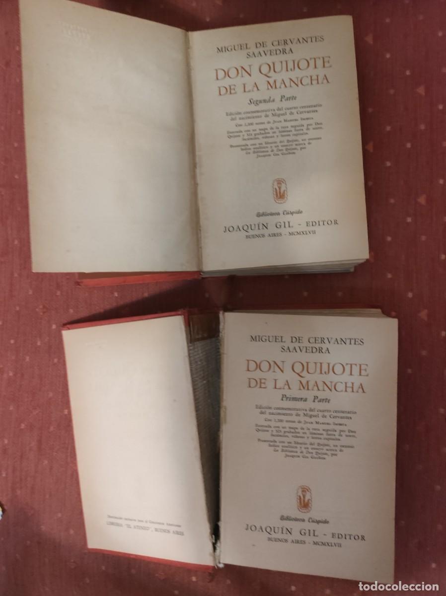 Libros de segunda mano: Cervantes, Don Quijote de la Mancha. Joaquin Gil Editor. 1947 - Foto 3