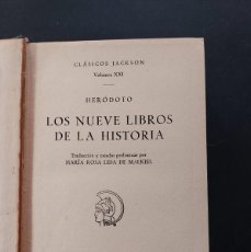Libros de segunda mano: LOS DOCE LIBROS DE LA HISTORIA- HERODOTO- CLASICOS JACKSON- 1954