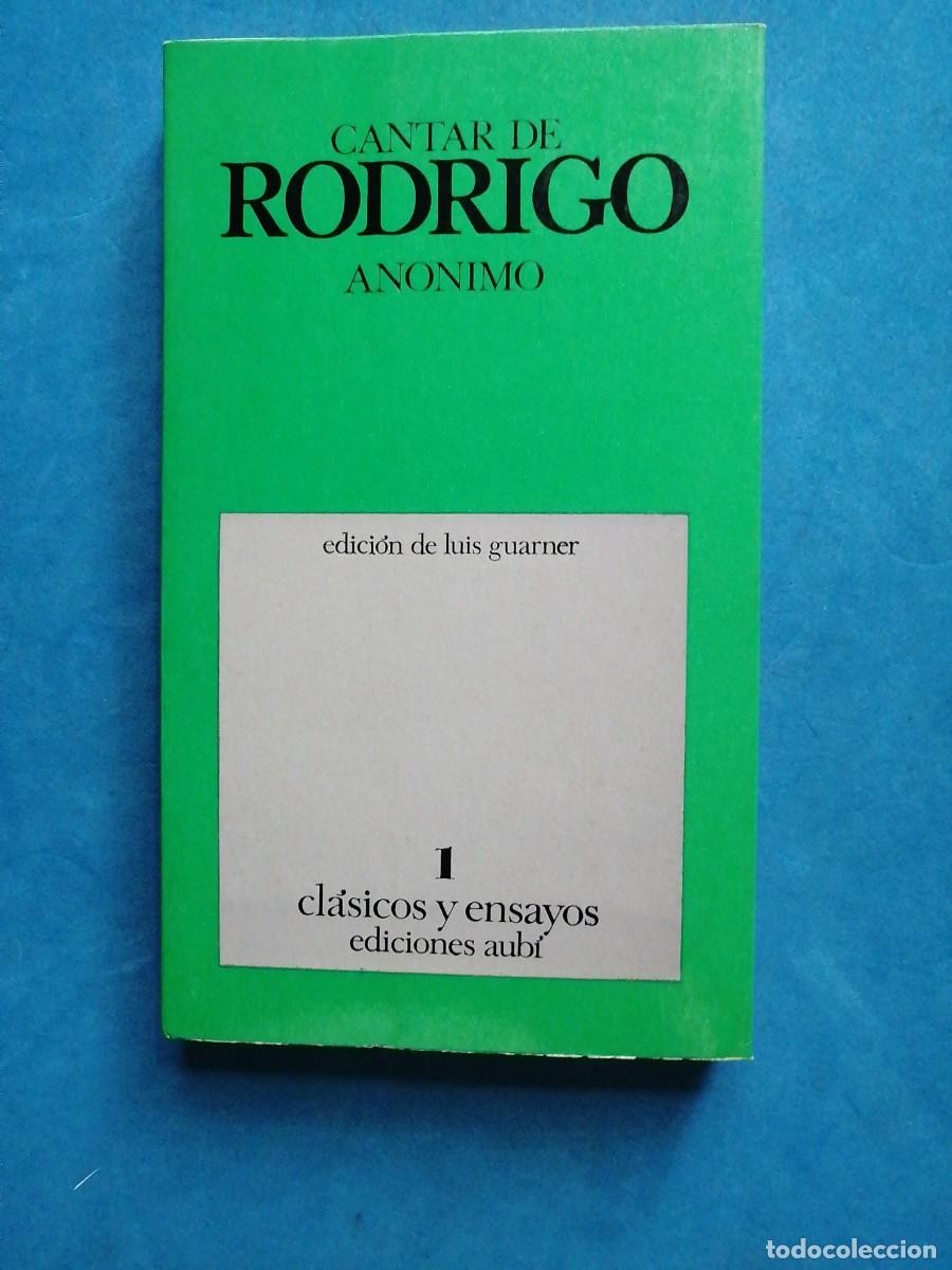 Libros de segunda mano: El Cantar de Rodrigo, Anonimo - Foto 1