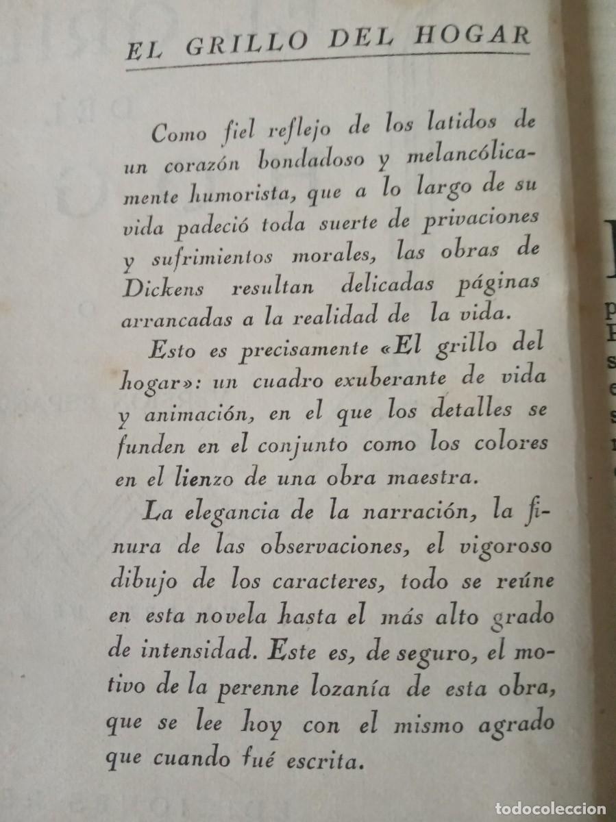 Libros de segunda mano: NOVELA: EL GRILLO DEL DEL HOGAR DE CARLOS DICKENS - Foto 7