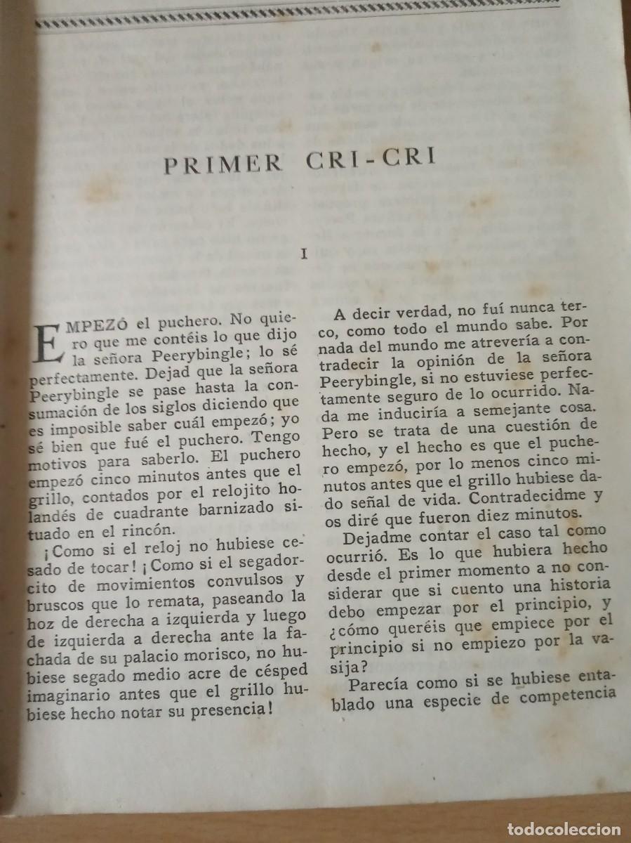 Libros de segunda mano: NOVELA: EL GRILLO DEL DEL HOGAR DE CARLOS DICKENS - Foto 8