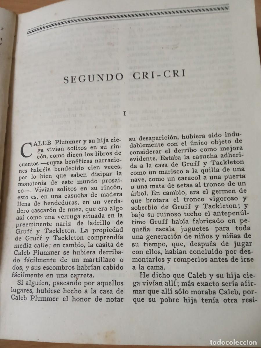Libros de segunda mano: NOVELA: EL GRILLO DEL DEL HOGAR DE CARLOS DICKENS - Foto 9