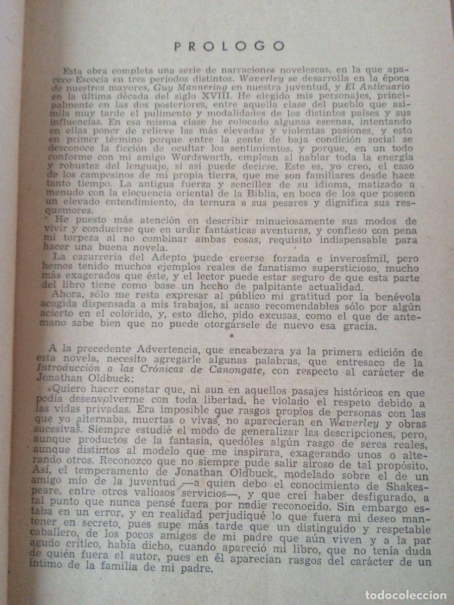 Libros de segunda mano: NOVELA: EL ANTICUARIO DE WALTER SCOTT - Foto 8