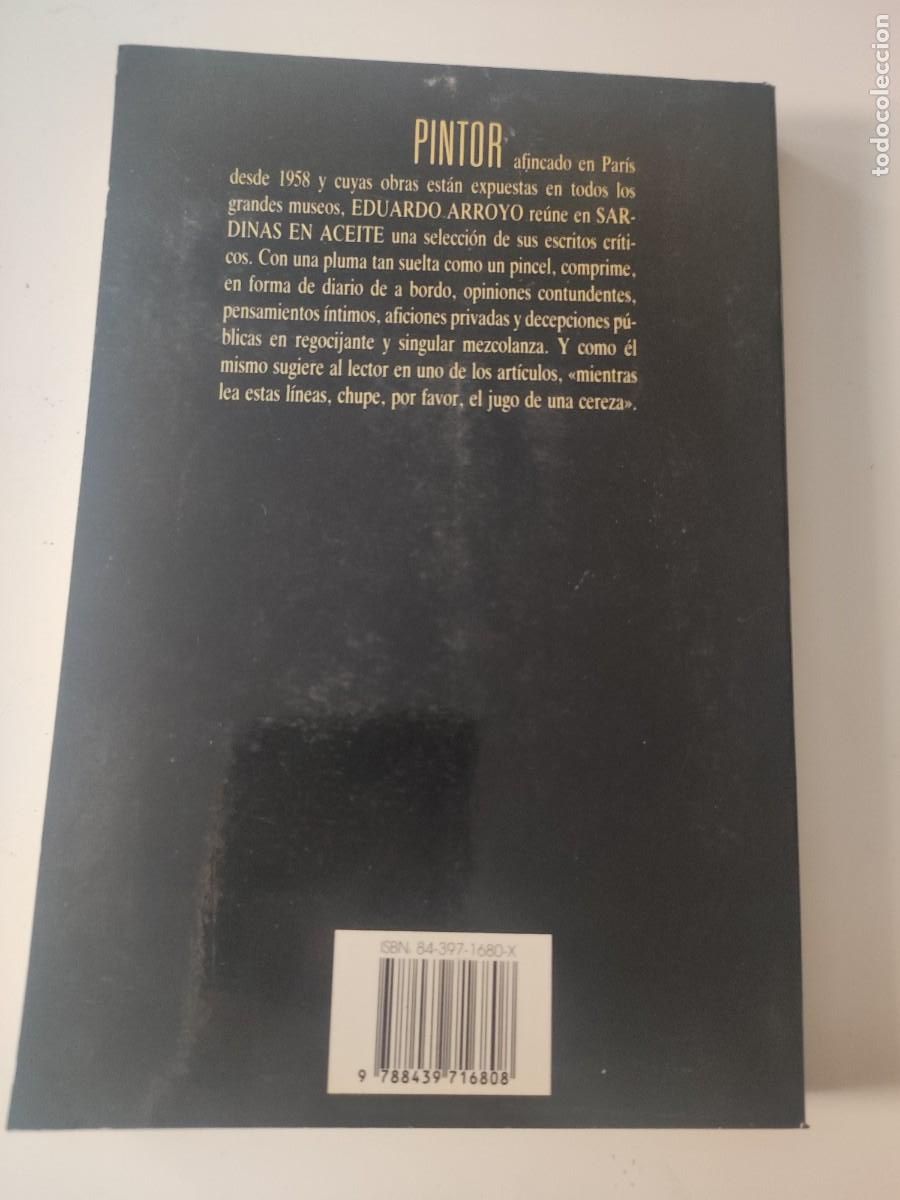 Libros de segunda mano: Sardinas en aceite. Eduardo Arroyo - Foto 2