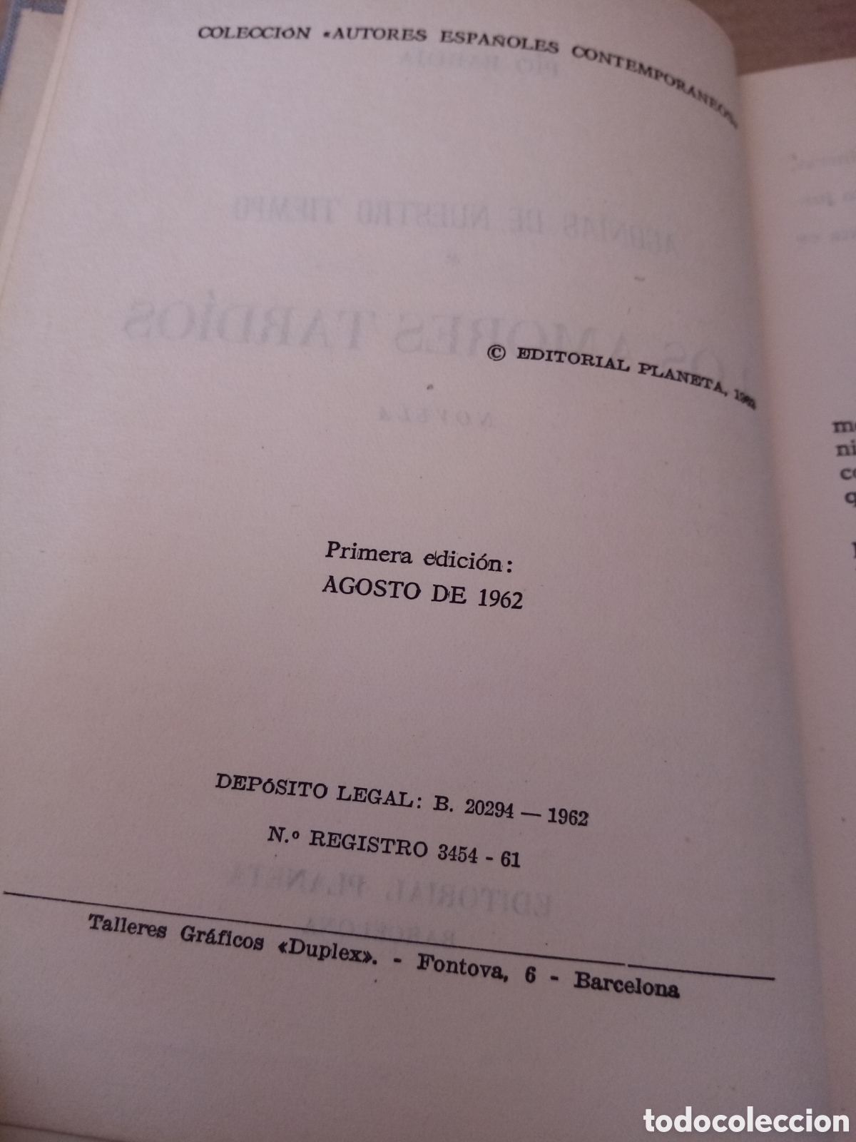 Libros de segunda mano: 1&ordf; edici&oacute;n. Los amores tard&iacute;os -P&iacute;o Baroja- - Foto 4