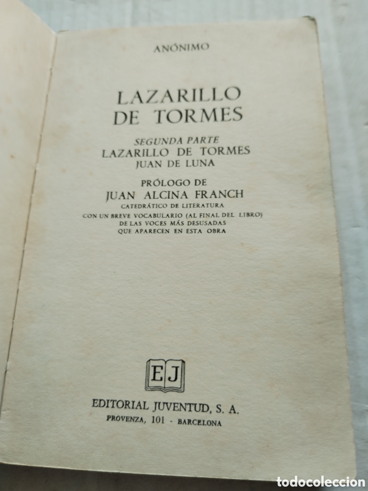 Libros de segunda mano: LAZARILLO DE TORMES/AN&Oacute;NIMO - Foto 2