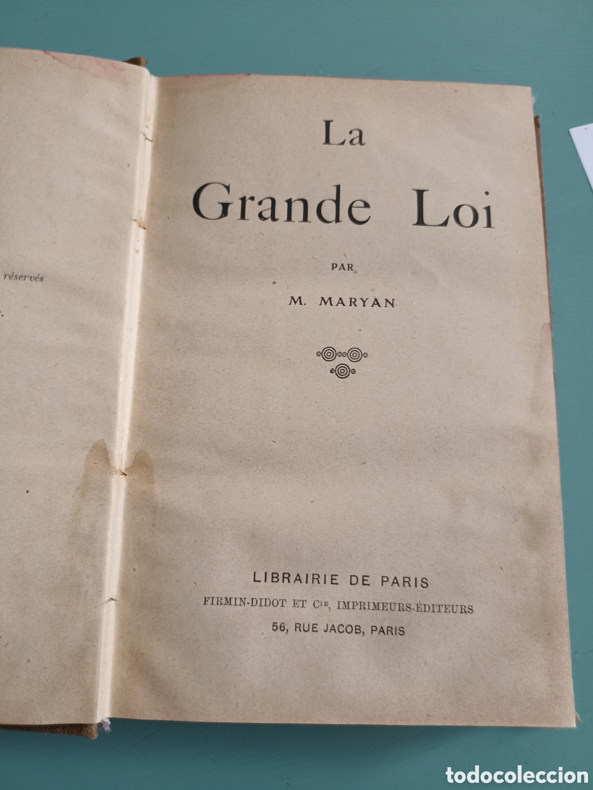 Libros de segunda mano: La Grande Loi. M. Maryan. - Foto 1