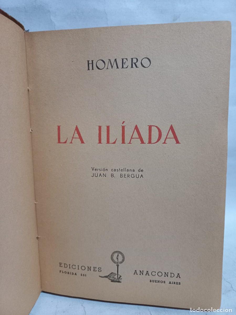Libros de segunda mano: Homero - La Il&iacute;ada - 1945 - Foto 3