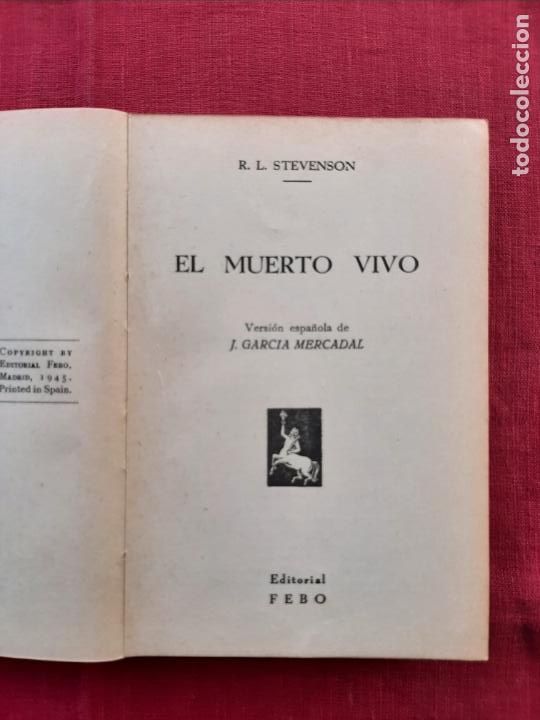 Libros de segunda mano: El muerto vivo - Stevenson, R. L. - Foto 1