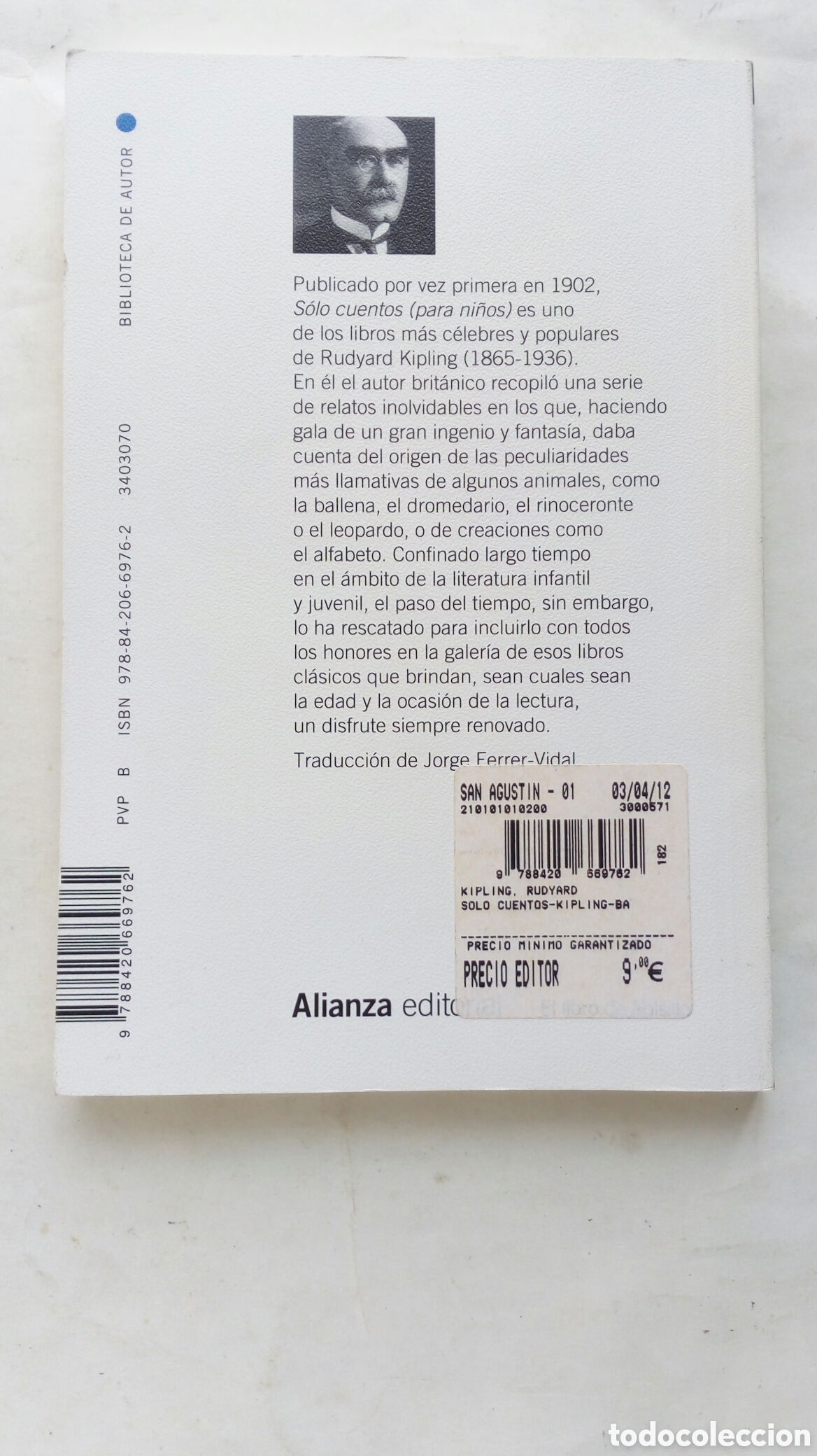 Libros de segunda mano: S&oacute;lo cuentos. Kipling. - Foto 2