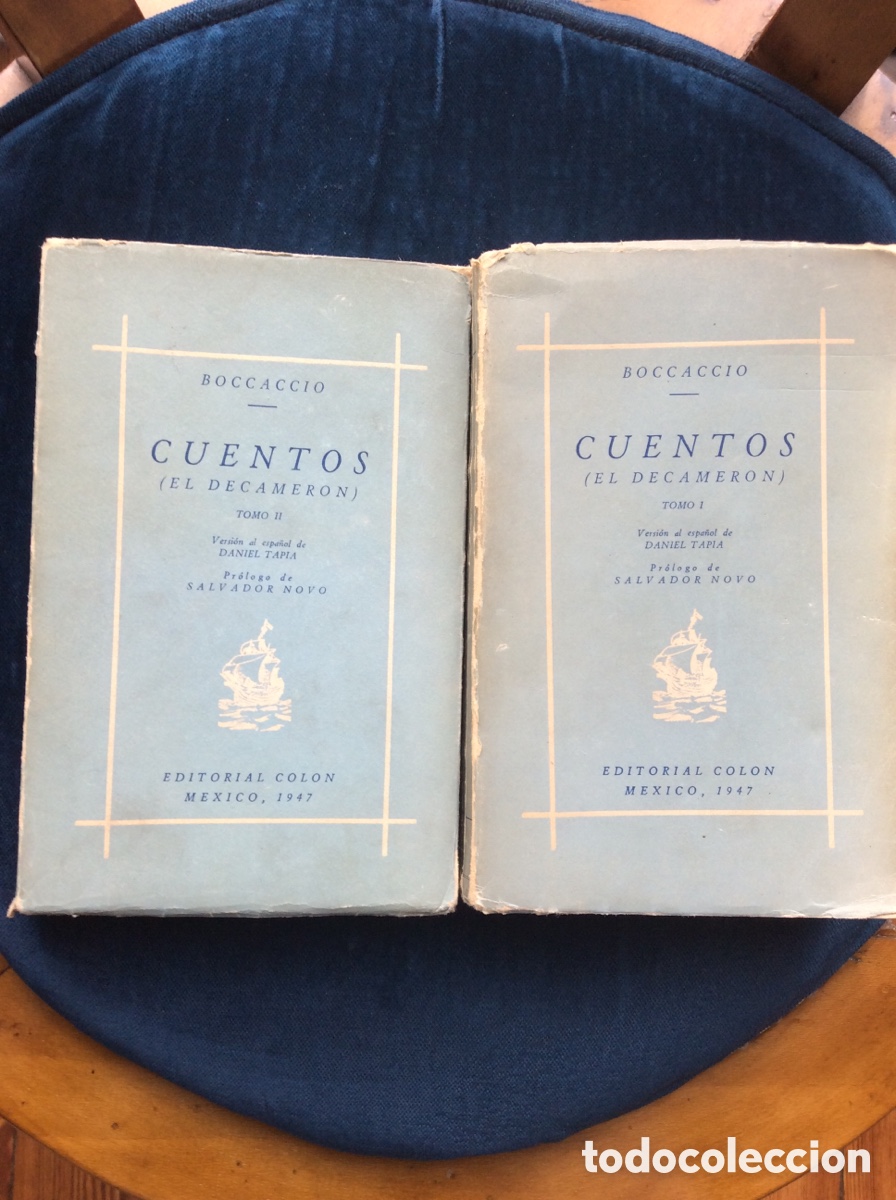 Libros de segunda mano: CUENTOS (EL DECAMERON). BOCCACCIO. 2 vols. Mexico 1947. - Foto 1