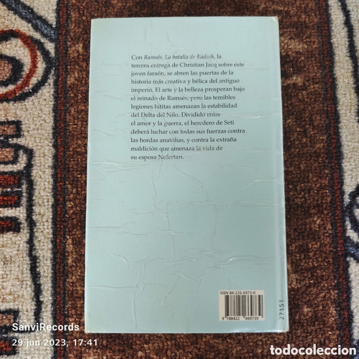 Libros de segunda mano: RAMS&Eacute;S, LA BATALLA DE KADESH (CHRISTIAN JACQ) (C&Iacute;RCULO DE LECTORES) - Foto 2