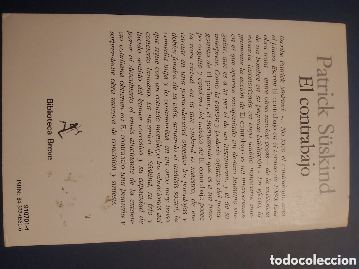 Libros de segunda mano: EL CONTRABAJO # PATRICK SUSKIND # SEIX BARRAL # 1986 - Foto 5