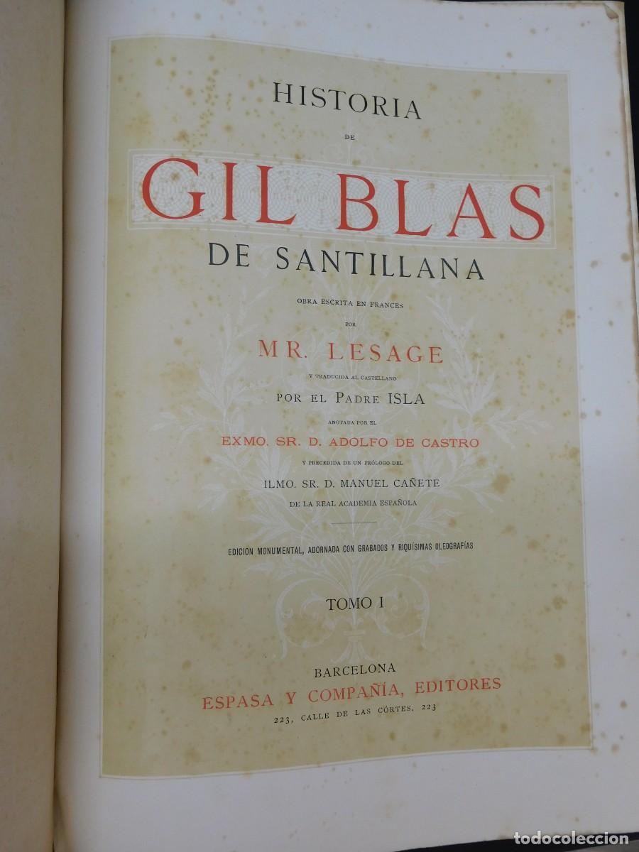 Libros de segunda mano: HISTORIA DE GIL BLAS DE SANTILLANA - Foto 3