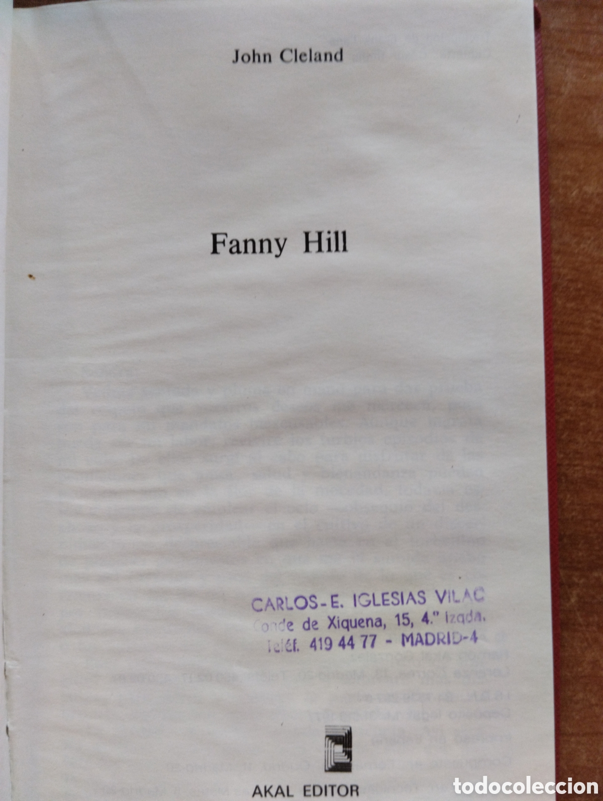 Libros de segunda mano: Fanny Hill, John Cleland, editorial Akal - Foto 4