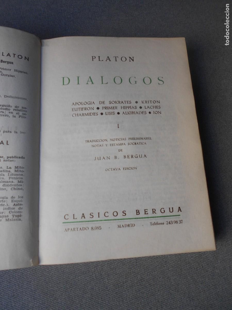 Libros de segunda mano: DIALOGOS. PLATON. I - Foto 2