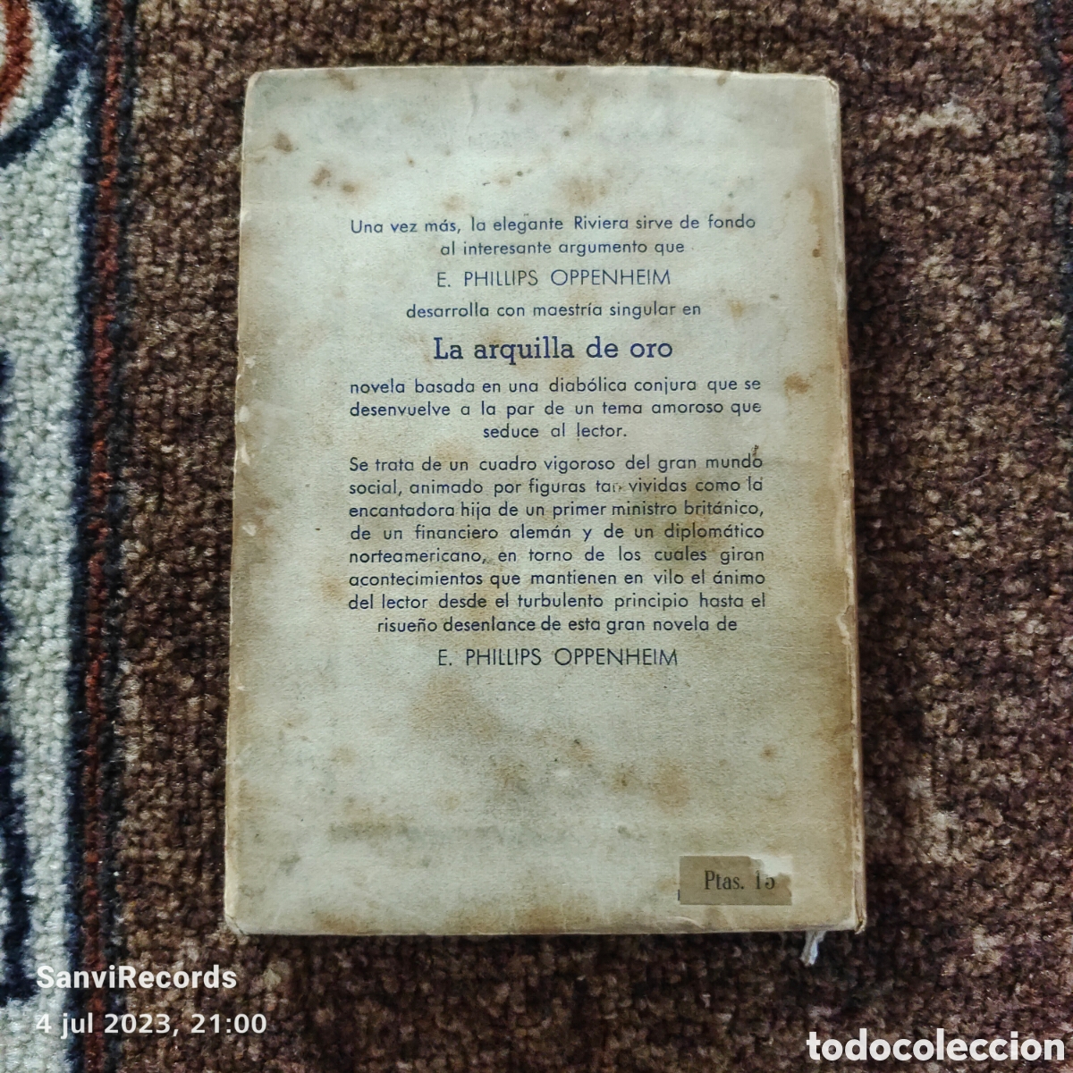 Libros de segunda mano: LA ARQUILLA DE ORO (E. PHILLIPS OPPENHEIM) (EDITORIAL CERVANTES) - Foto 3