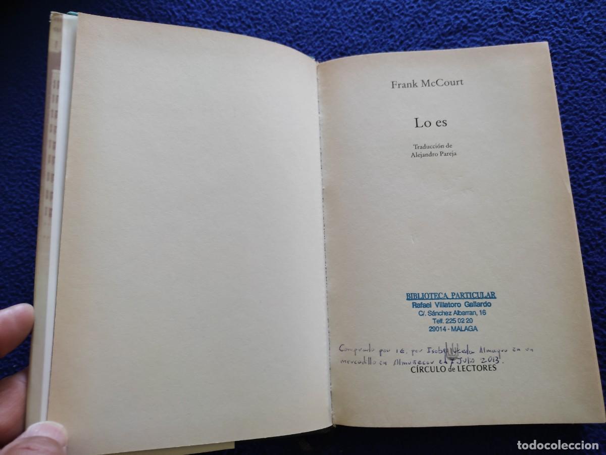 Libros de segunda mano: LO ES Frank McCourt C&iacute;rculo de Lectores 1999 - Foto 5