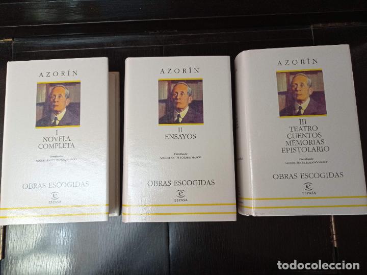 Libros de segunda mano: 1998 - AZOR&Iacute;N. Obras escogidas - 3 tomos, ESPASA - Foto 2