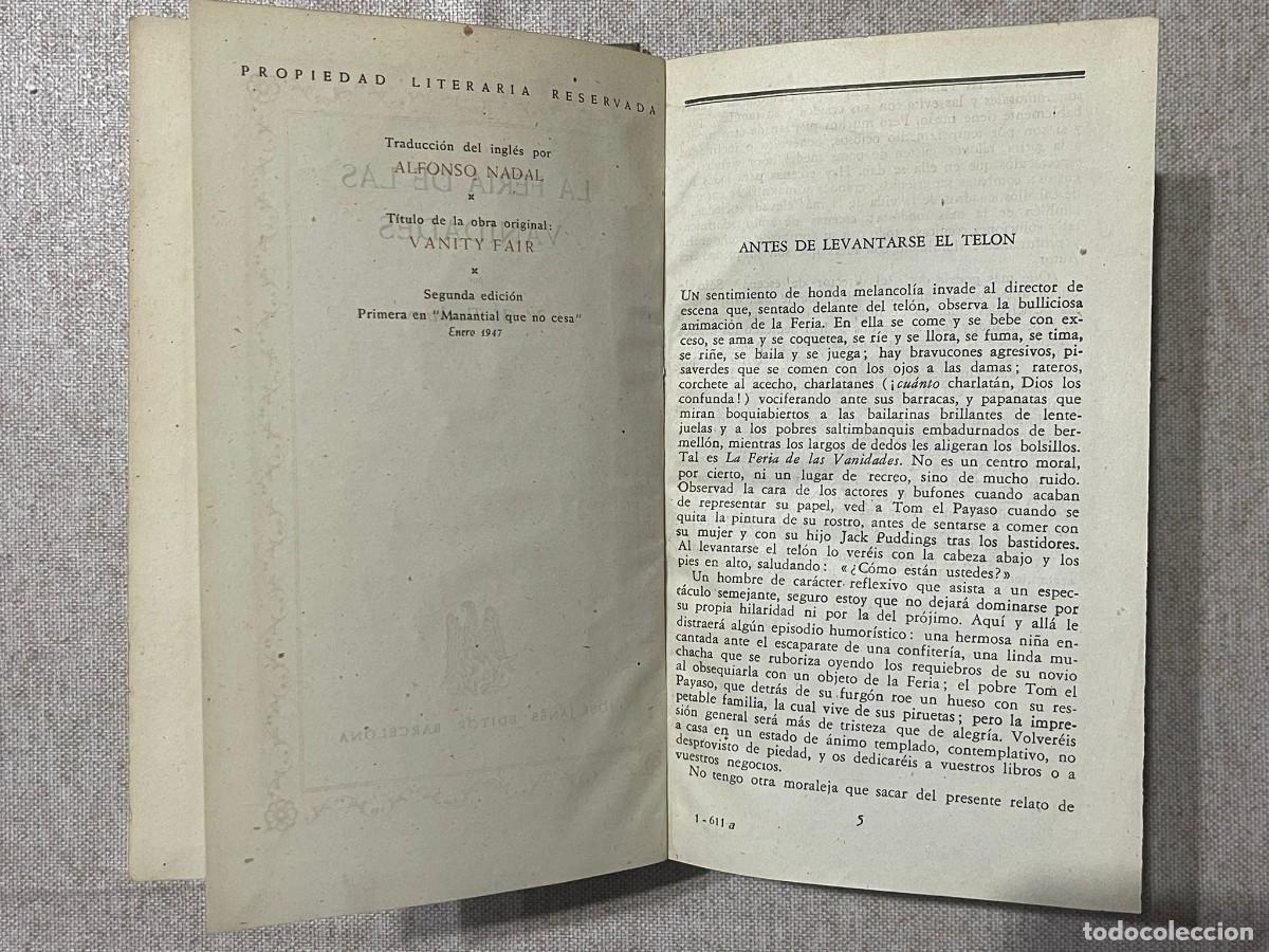 Libros de segunda mano: LIBRO LA FERIA DE LAS VANIDADES - W.M.THACKERAY - Foto 4