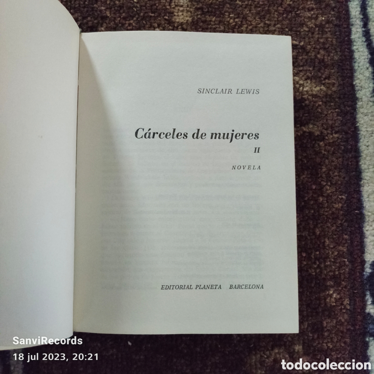 Libros de segunda mano: CARCELES DE MUJERES II (SINCLAIR LEWIS) (PLANETA) - Foto 2