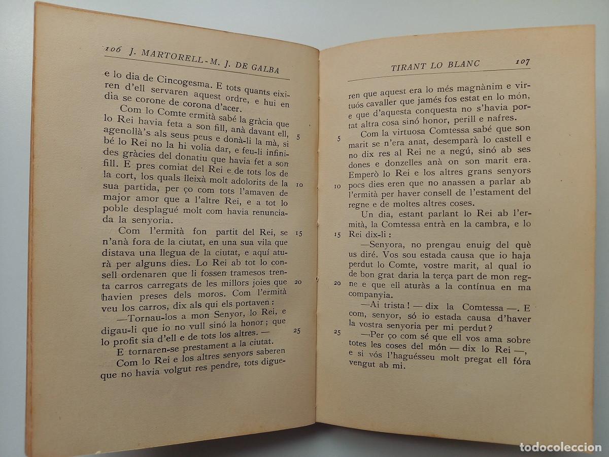 Libros de segunda mano: TIRANT LO BLANC. J. MARTORELL. M.J.GALBA - Foto 7