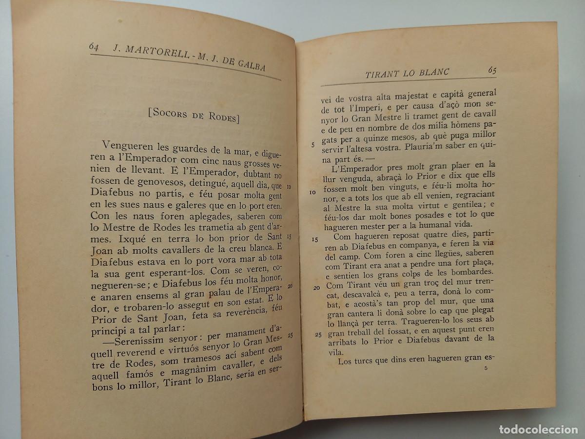 Libros de segunda mano: TIRANT LO BLANC. J. MARTORELL. M.J.GALBA - Foto 11