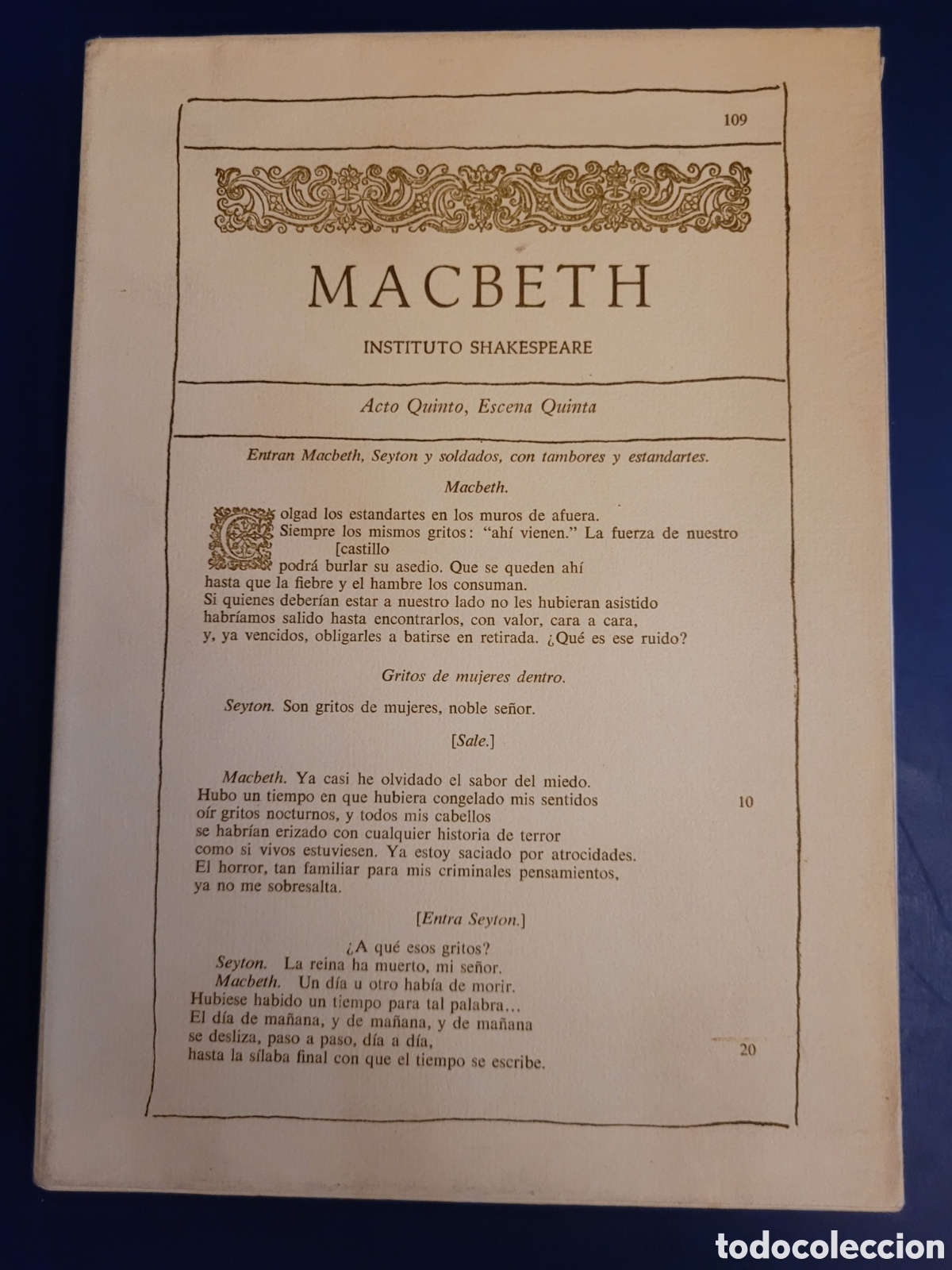 Libros de segunda mano: MACBETH # INSTITUTO SHAKESPEARE 1980 - Foto 2