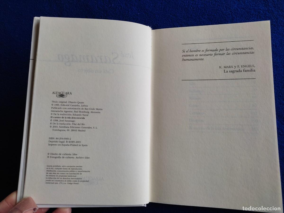 Libros de segunda mano: Casi un Objeto Jos&eacute; Saramago Ed. Alfaguara 2003 - Foto 5