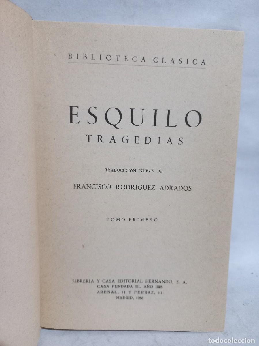 Libros de segunda mano: Esquilo - Tragedias - Primera edici&oacute;n - 1966 - Foto 3