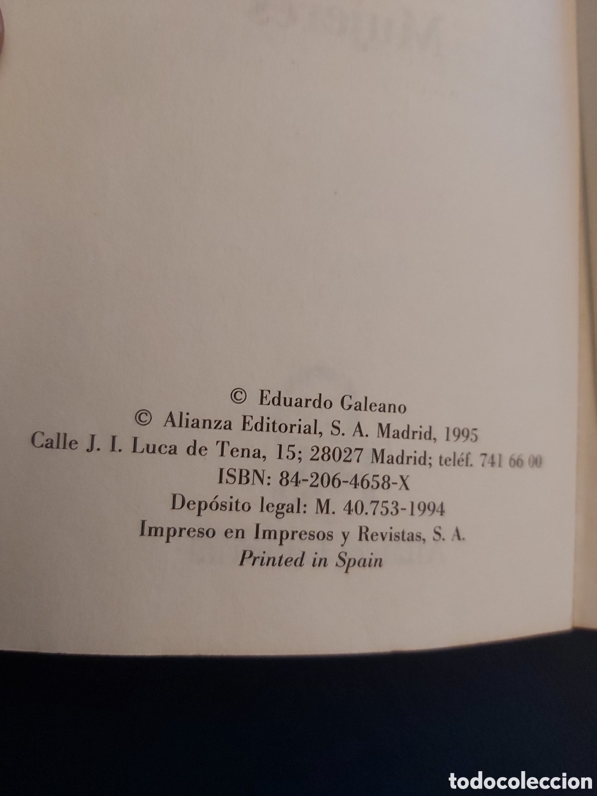 Libros de segunda mano: MUJERES - GALEANO - ALIANZA CIEN - 1995 - Foto 4