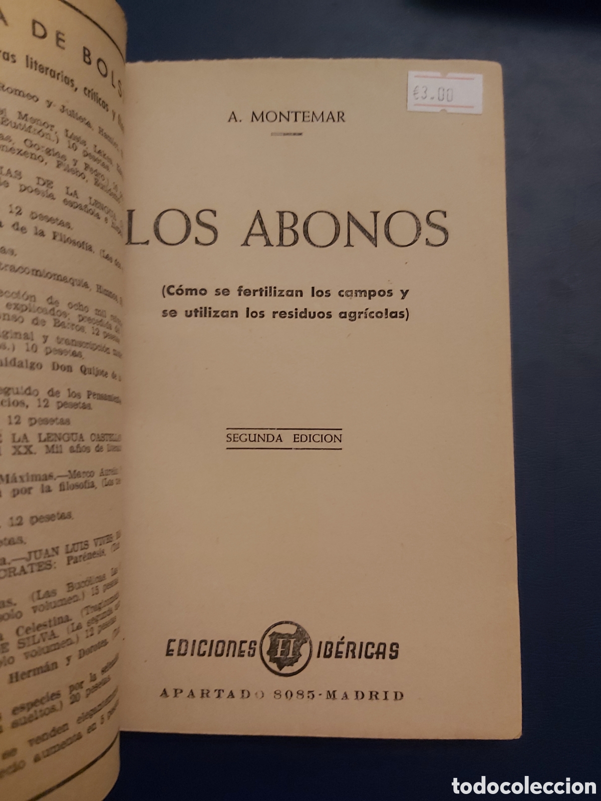Libros de segunda mano: LOS ABONOS - A. MONTEMAR - N. 90 - 2 EDICION - EDICIONES IBERICAS - - Foto 2
