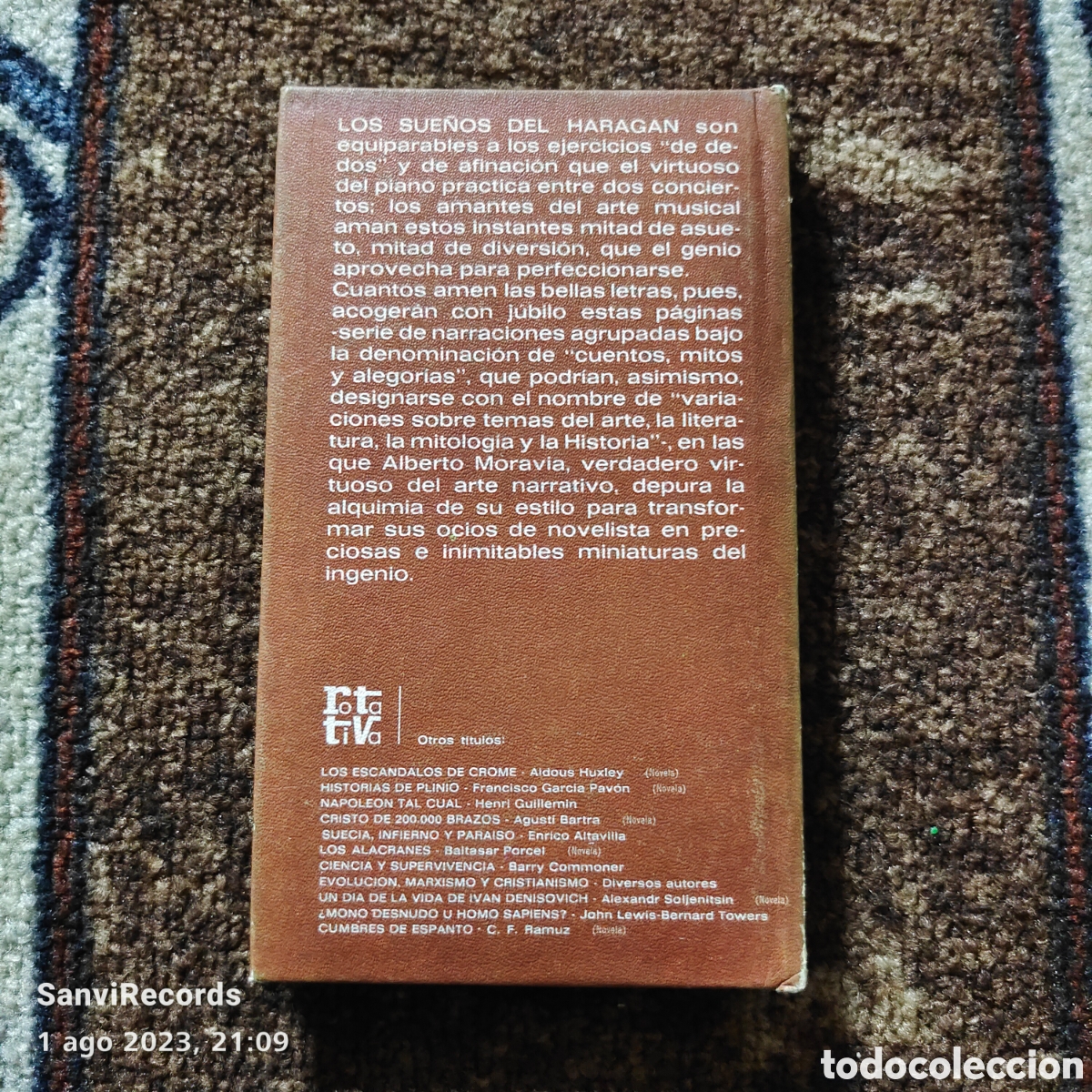 Libros de segunda mano: LOS SUE&Ntilde;OS DEL HARAG&Aacute;N (ALBERTO MORAVIA) (ROTATIVA) - Foto 2